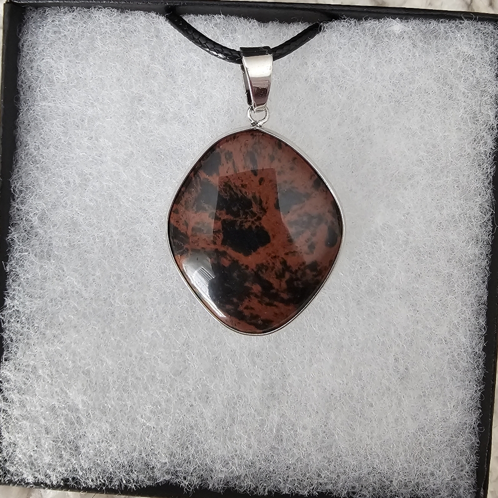 Mahogany Obsidian Pendant Jewelry
